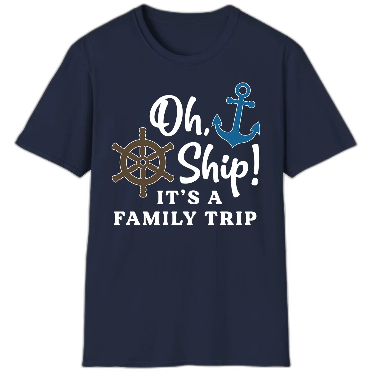 Oh Ship Family Trip T-Shirt in Navy