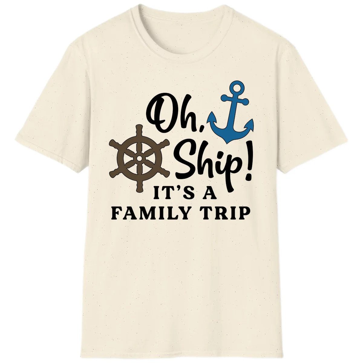 Oh Ship Family Trip T-Shirt in Natural