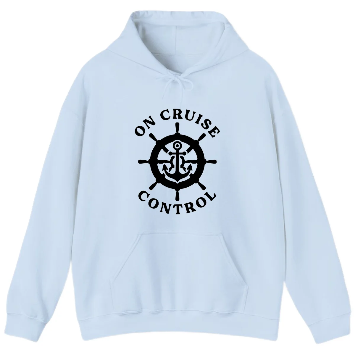 On Cruise Control Anchor Wheel Hoodie in Light Blue