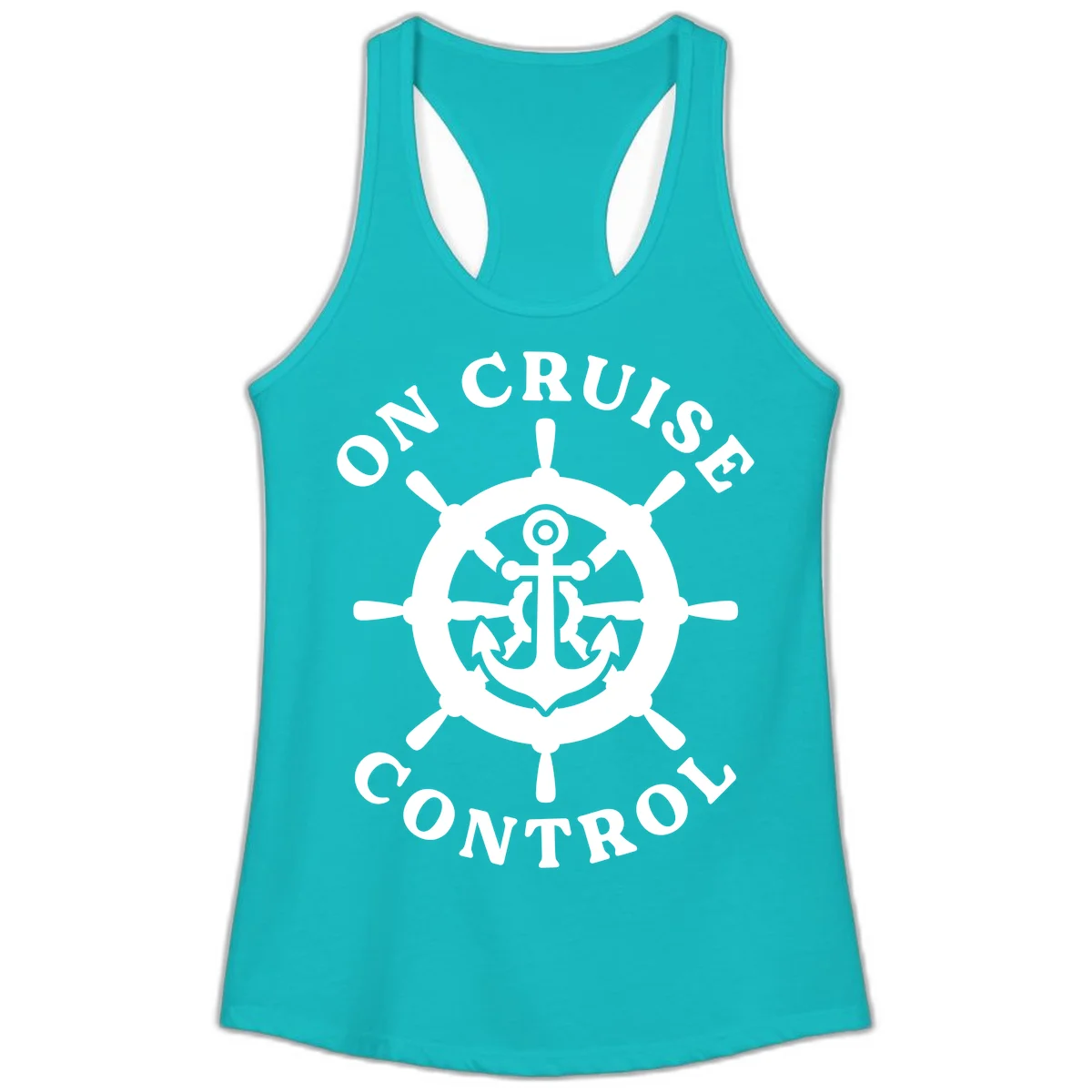On Cruise Control Anchor Wheel Ladies Tank in Tahiti Blue