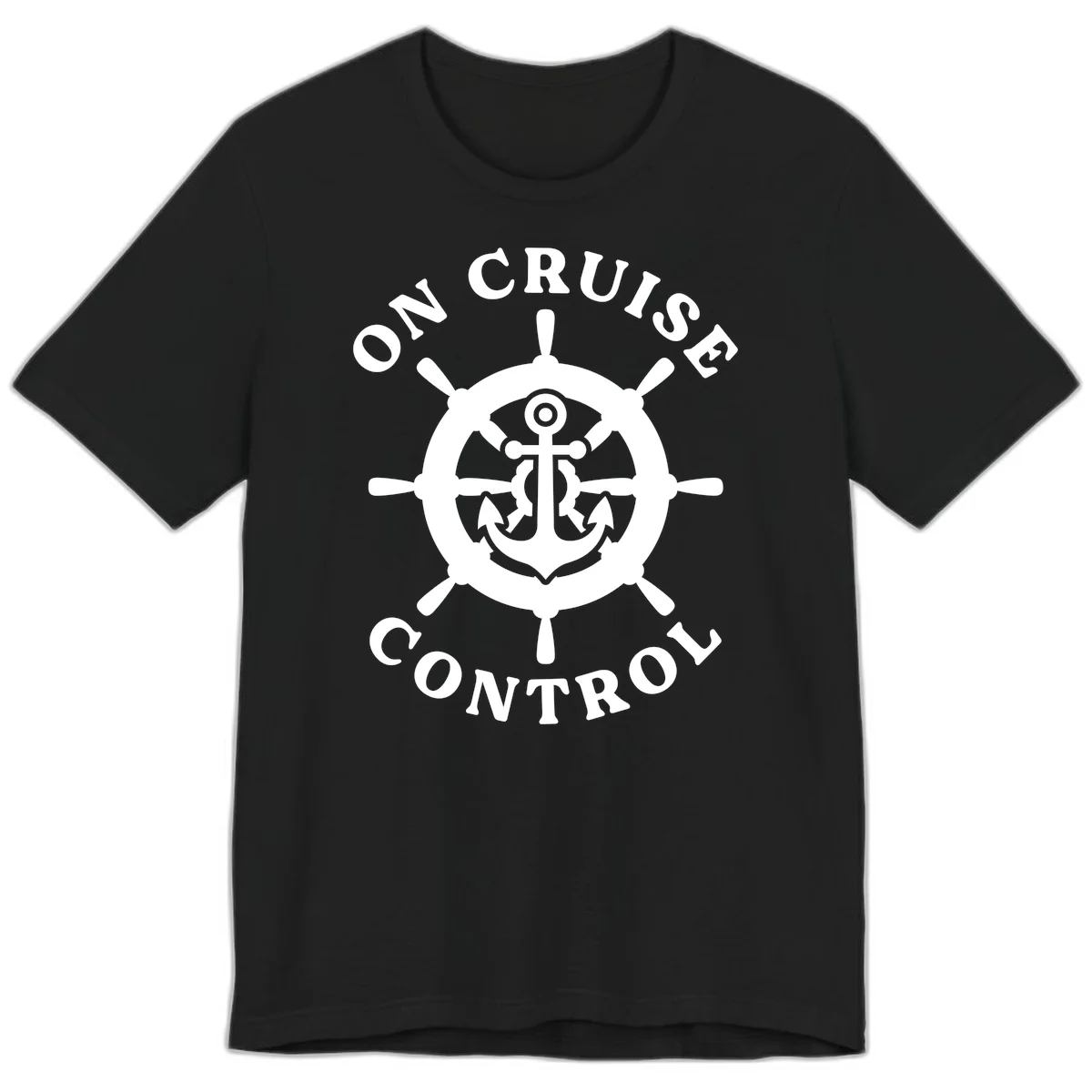On Cruise Control Anchor Wheel Premium T-Shirt in Black