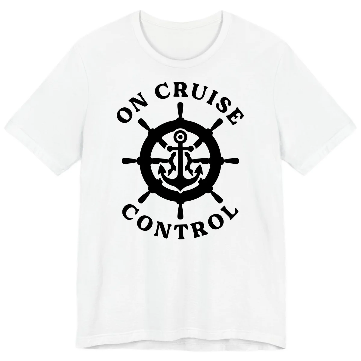 On Cruise Control Anchor Wheel Premium T-Shirt in White