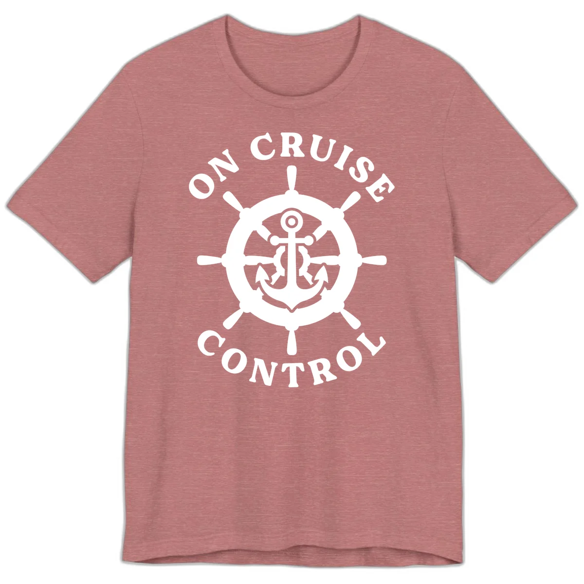 On Cruise Control Anchor Wheel Premium T-Shirt in Heather Mauve