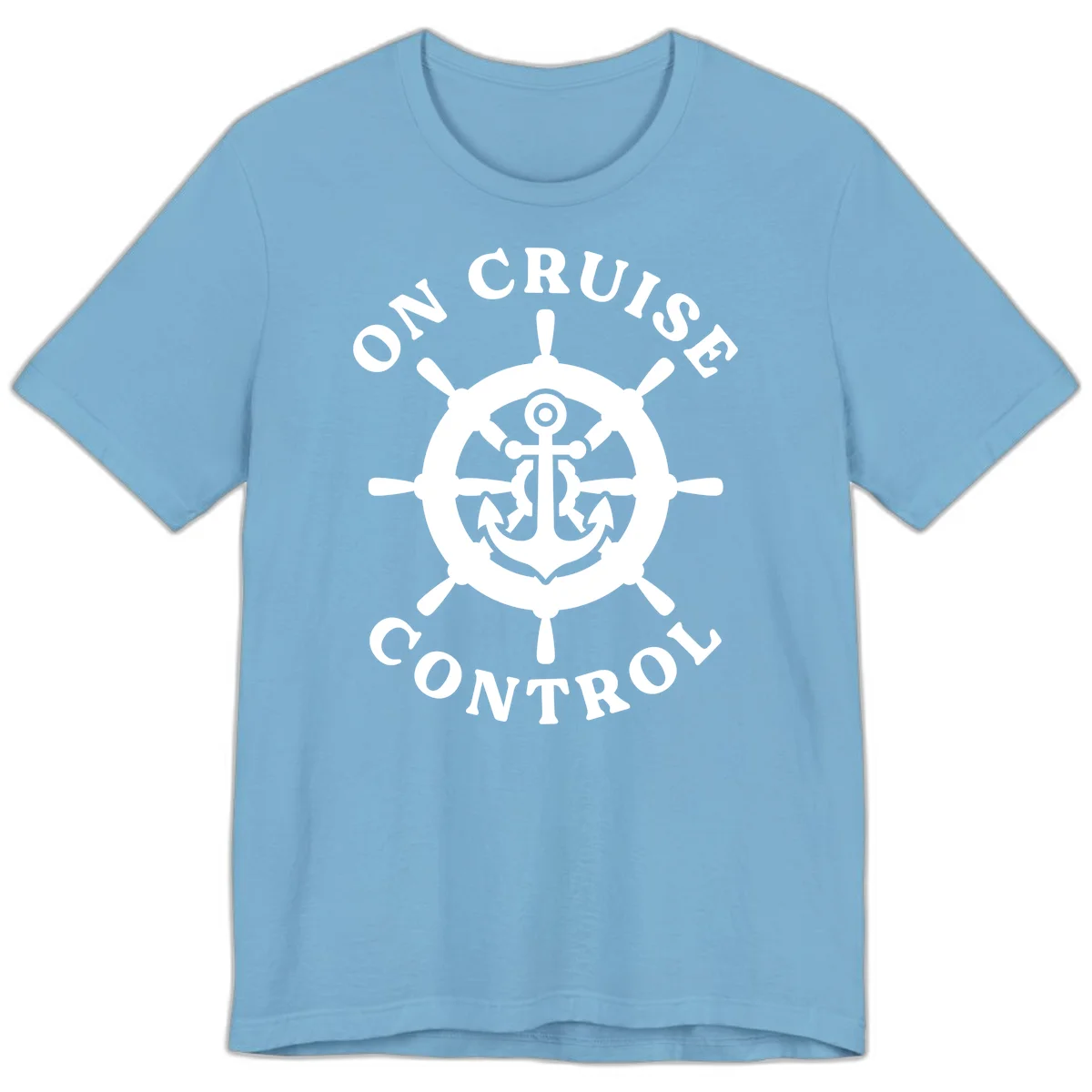 On Cruise Control Anchor Wheel Premium T-Shirt in Ocean Blue
