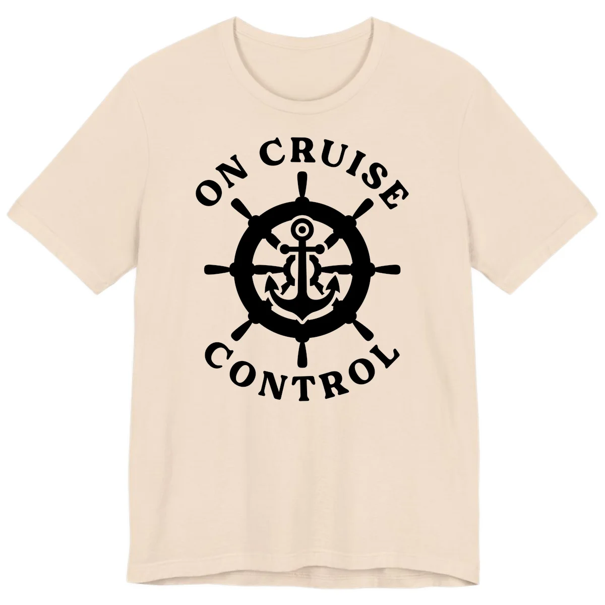 On Cruise Control Anchor Wheel Premium T-Shirt in Soft Cream