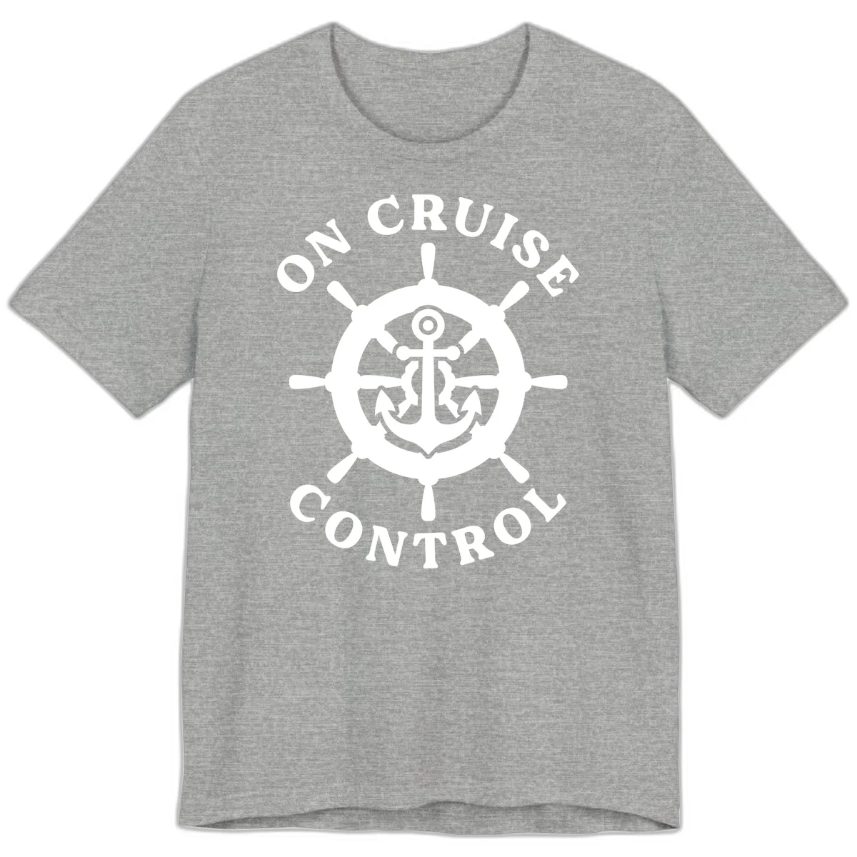 On Cruise Control Anchor Wheel Premium T-Shirt in Athletic Heather