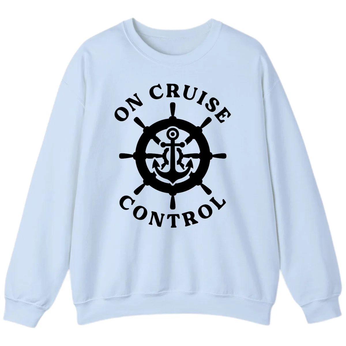 On Cruise Control Anchor Wheel Sweatshirt in Light Blue