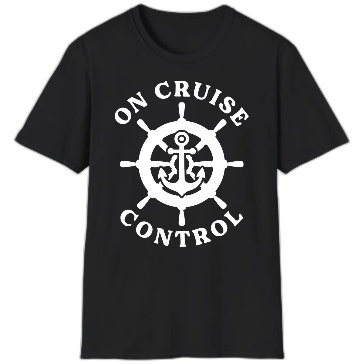 On Cruise Control Anchor Wheel T-Shirt in Black