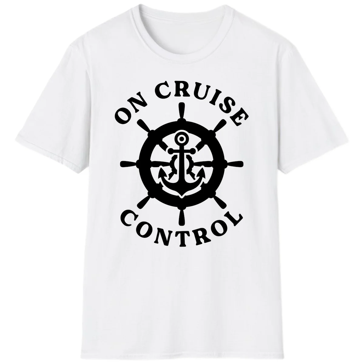 On Cruise Control Anchor Wheel T-Shirt in White