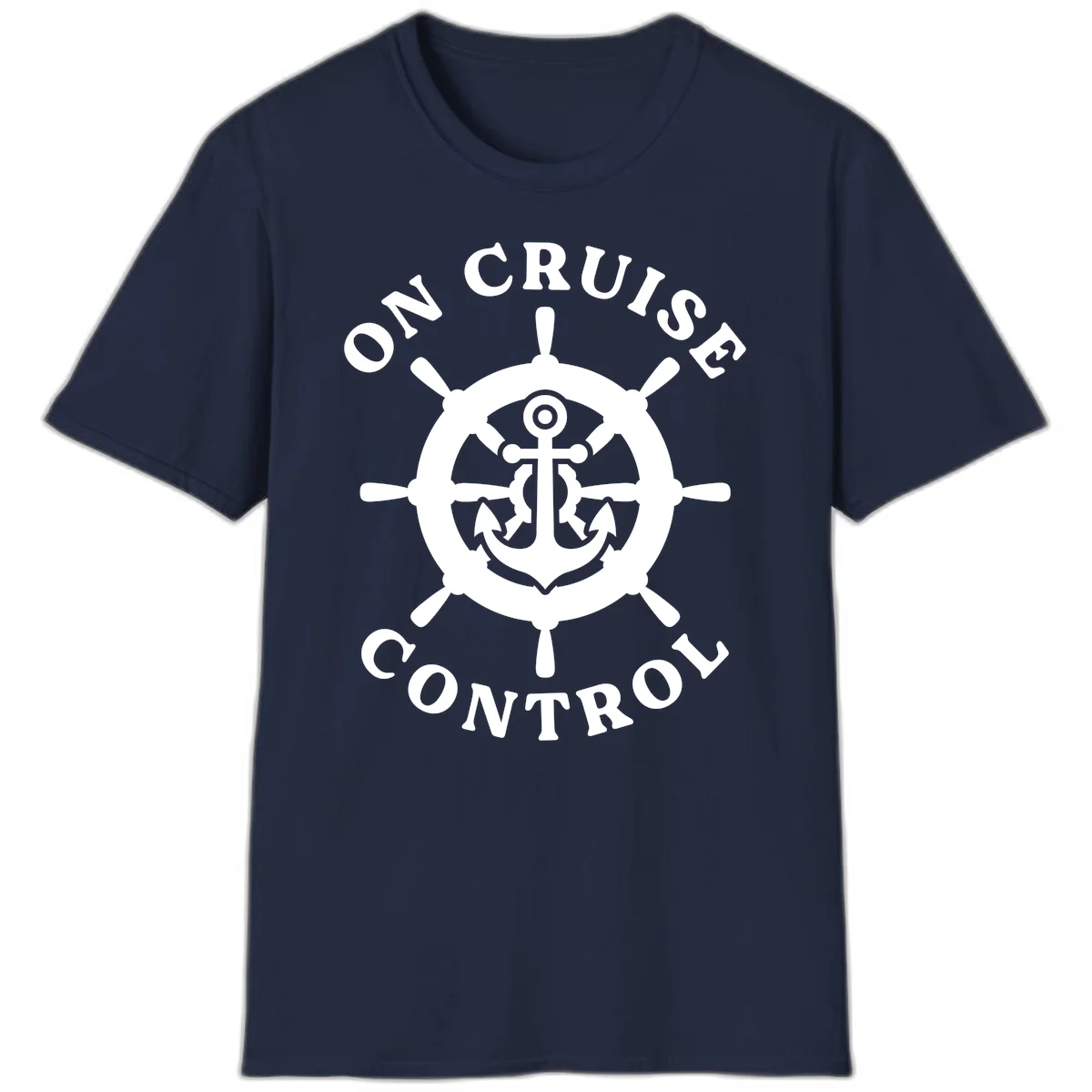 On Cruise Control Anchor Wheel T-Shirt in Navy
