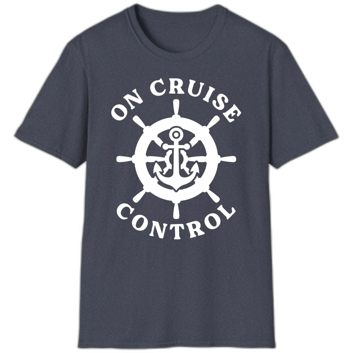 On Cruise Control Anchor Wheel T-Shirt in Heather Navy