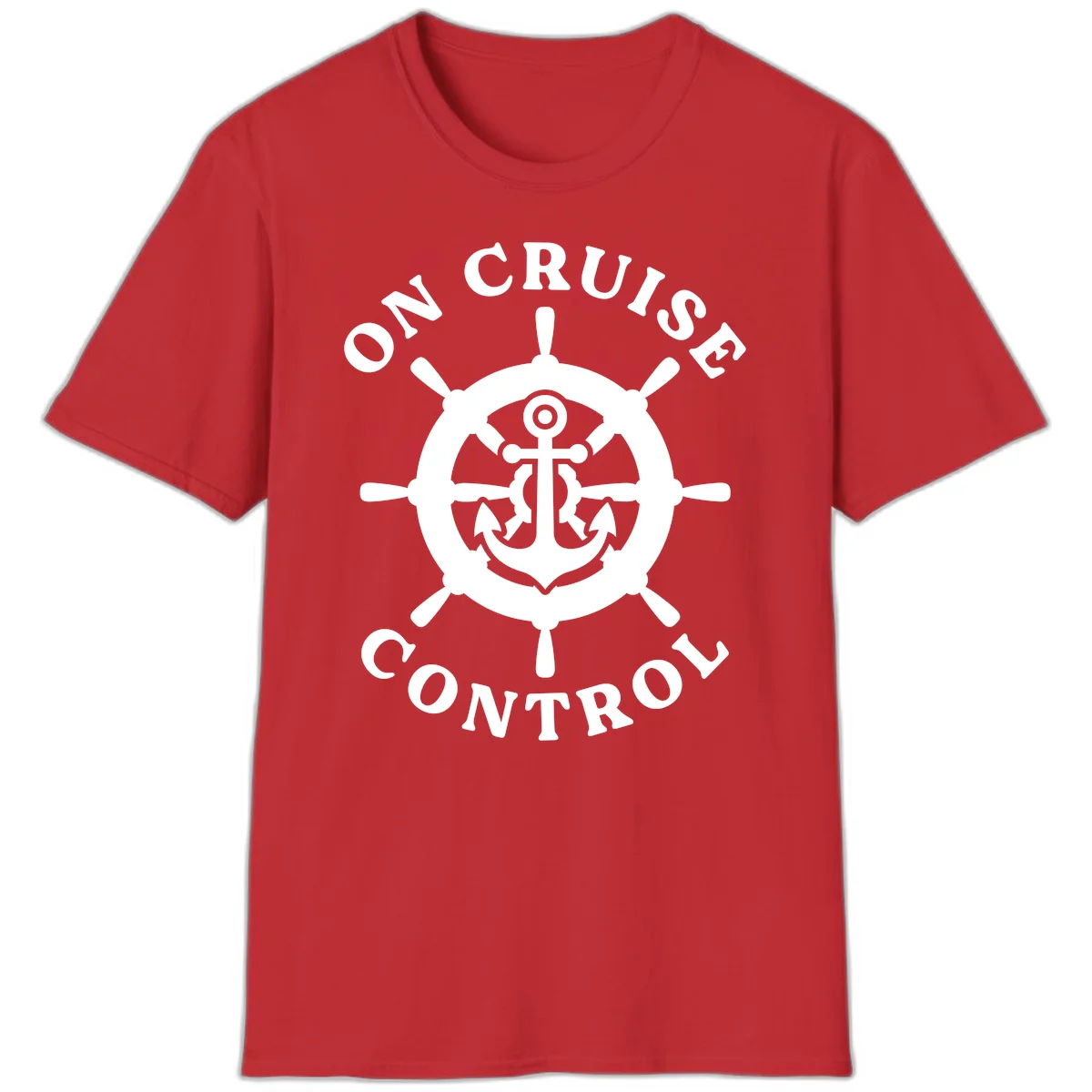 On Cruise Control Anchor Wheel T-Shirt in Red