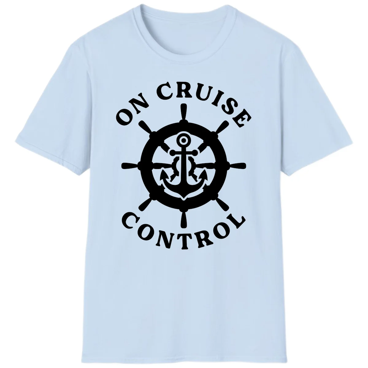 On Cruise Control Anchor Wheel T-Shirt in Light Blue