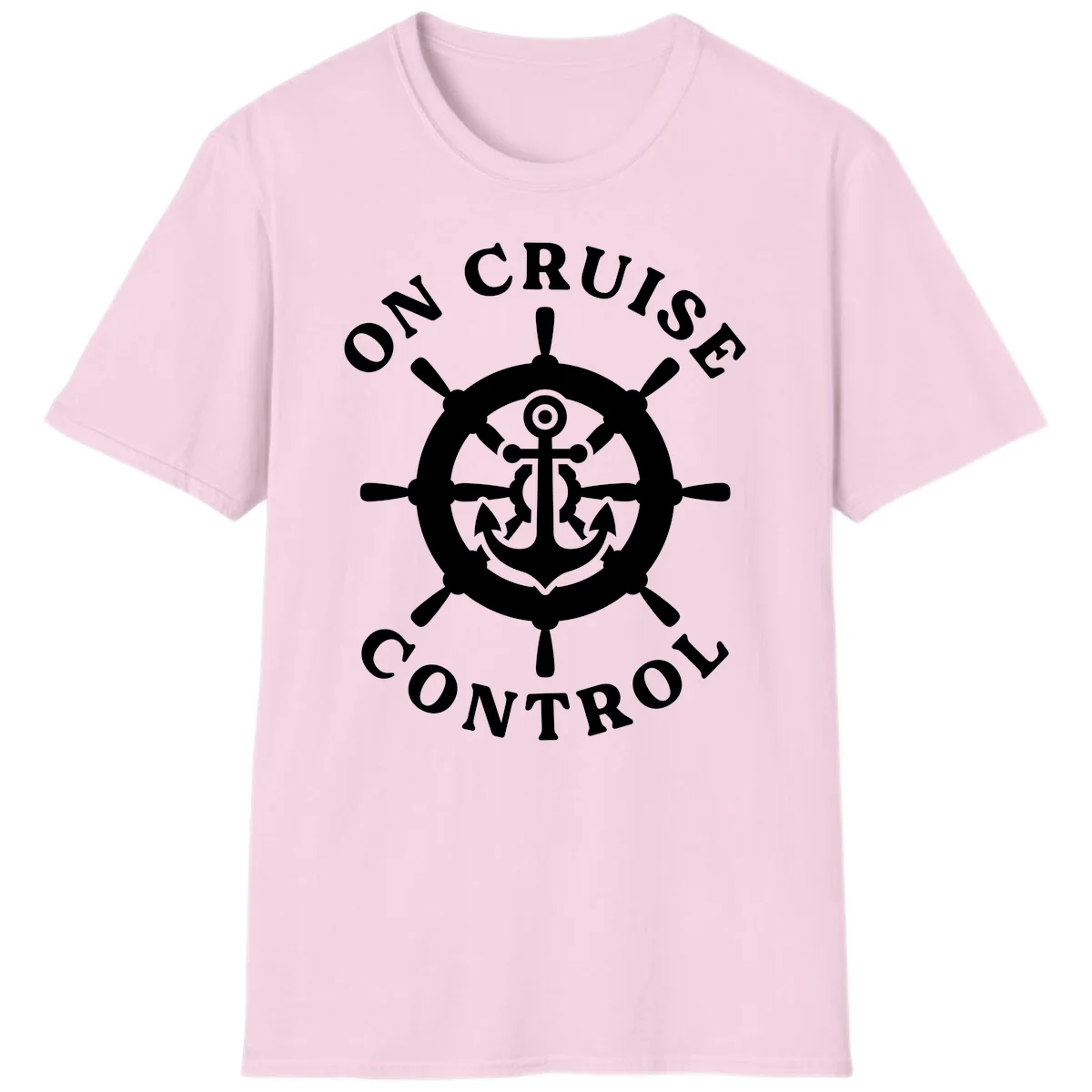 On Cruise Control Anchor Wheel T-Shirt in Light Pink