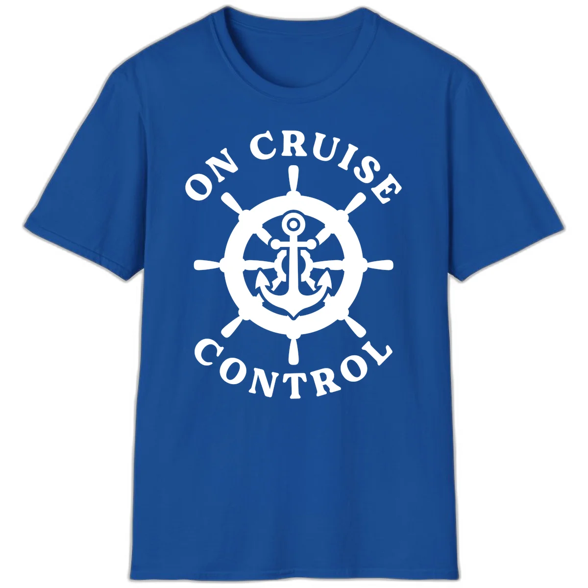 On Cruise Control Anchor Wheel T-Shirt in Royal