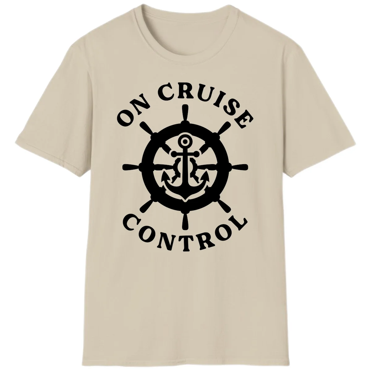 On Cruise Control Anchor Wheel T-Shirt in Sand