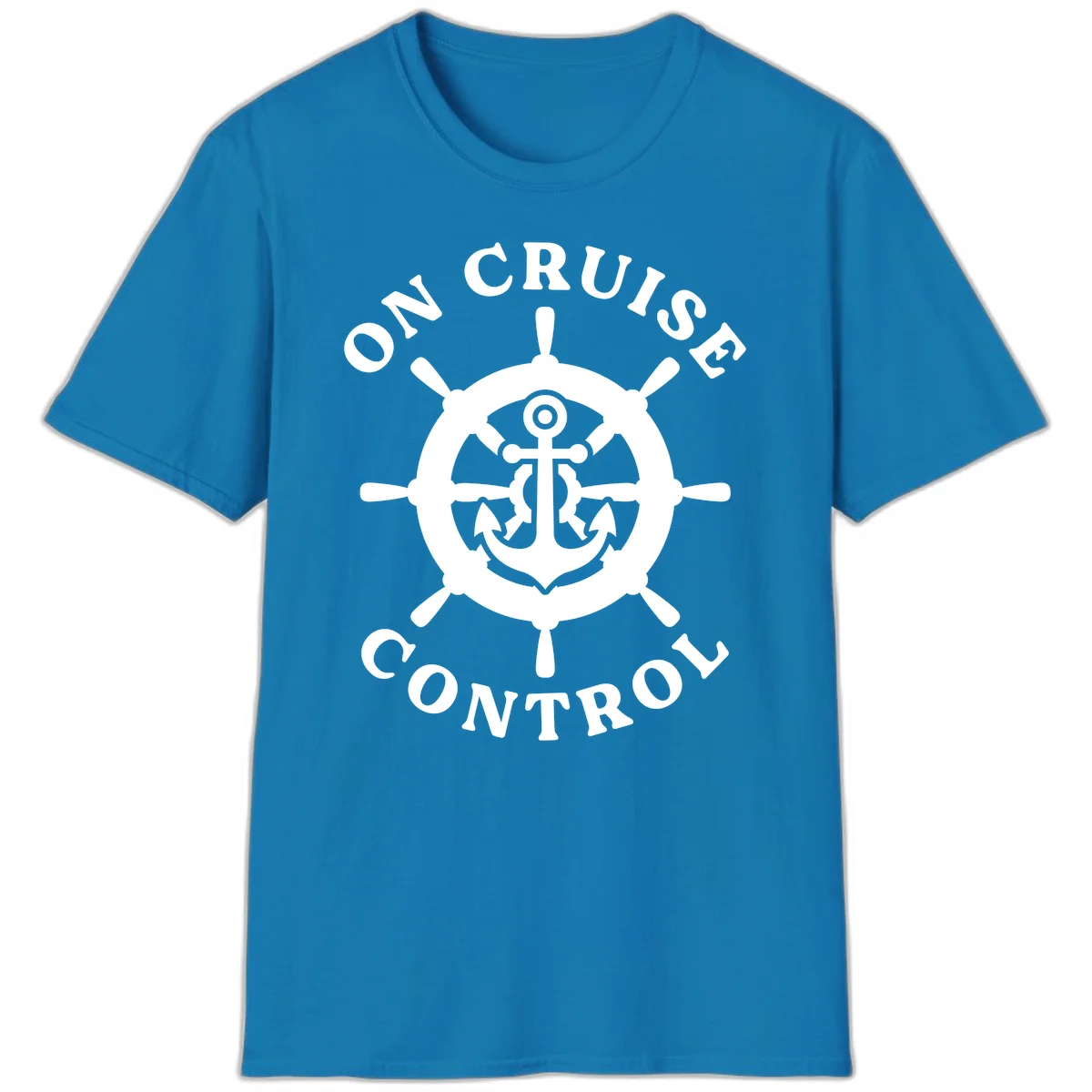 On Cruise Control Anchor Wheel T-Shirt in Sapphire