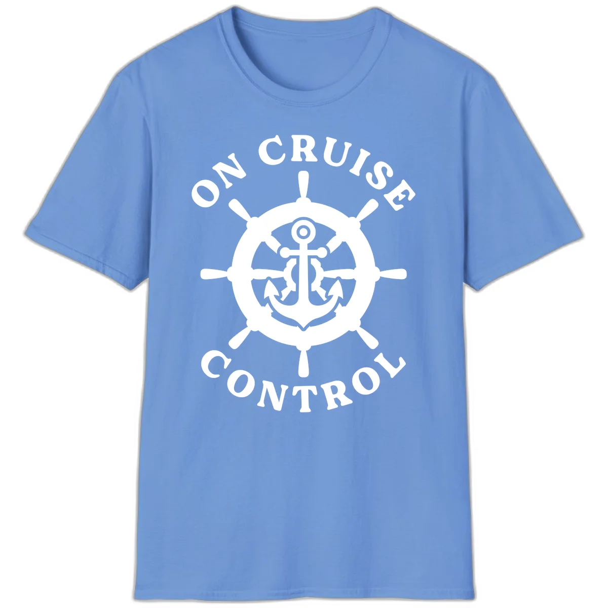 On Cruise Control Anchor Wheel T-Shirt in Carolina Blue