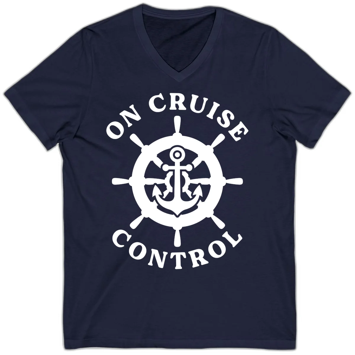 On Cruise Control Anchor Wheel V-Neck in Navy