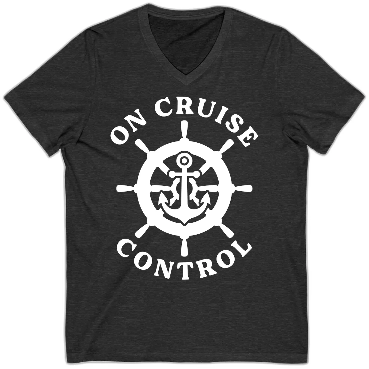 On Cruise Control Anchor Wheel V-Neck in Dark Grey Heather
