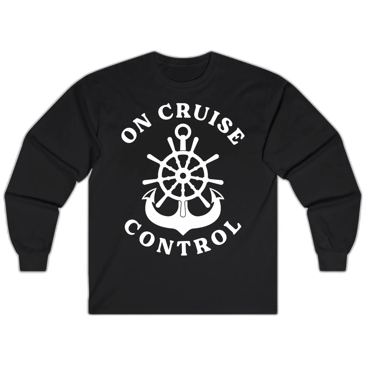 On Cruise Control Nautical Wheel Long Sleeve in Black