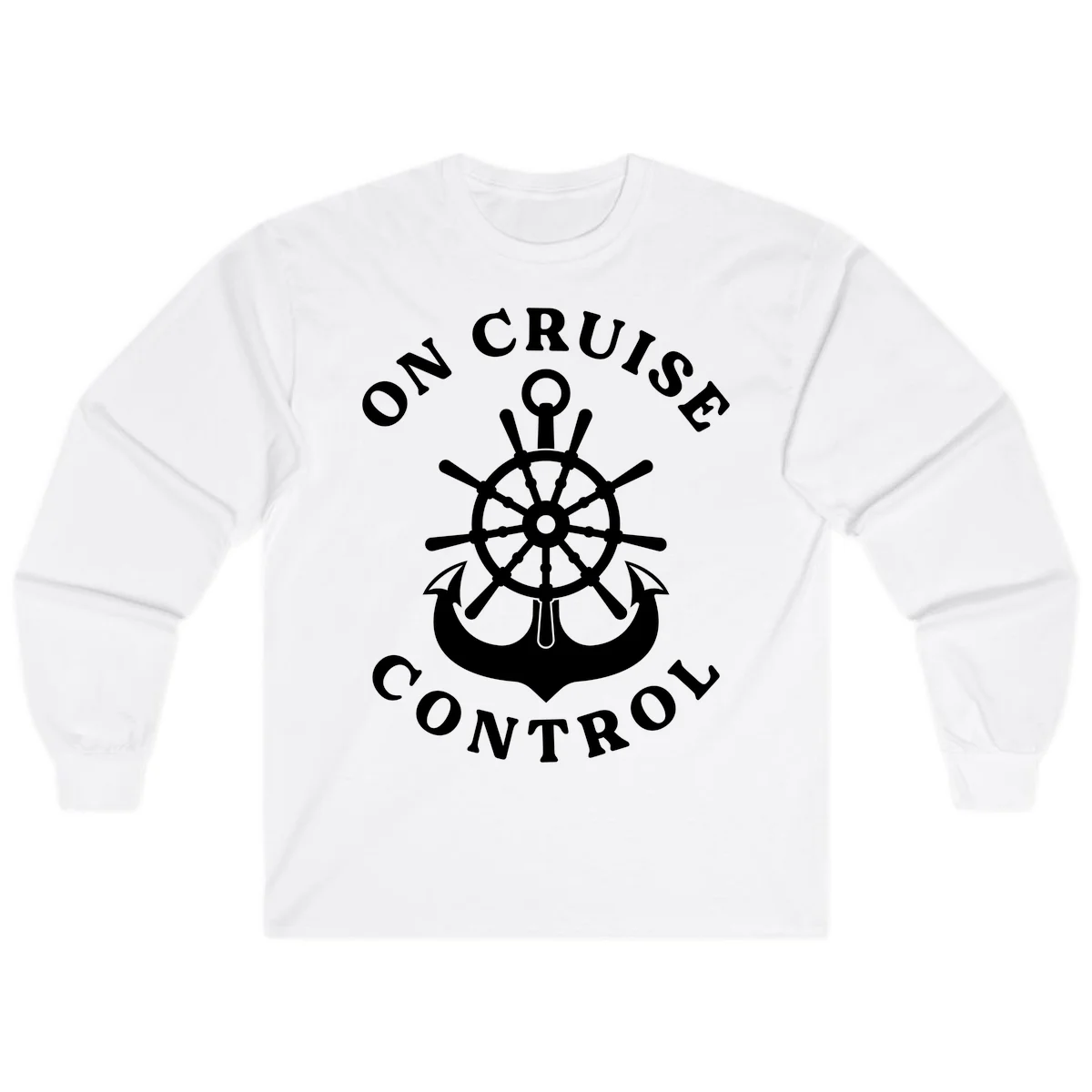 On Cruise Control Nautical Wheel Long Sleeve in White