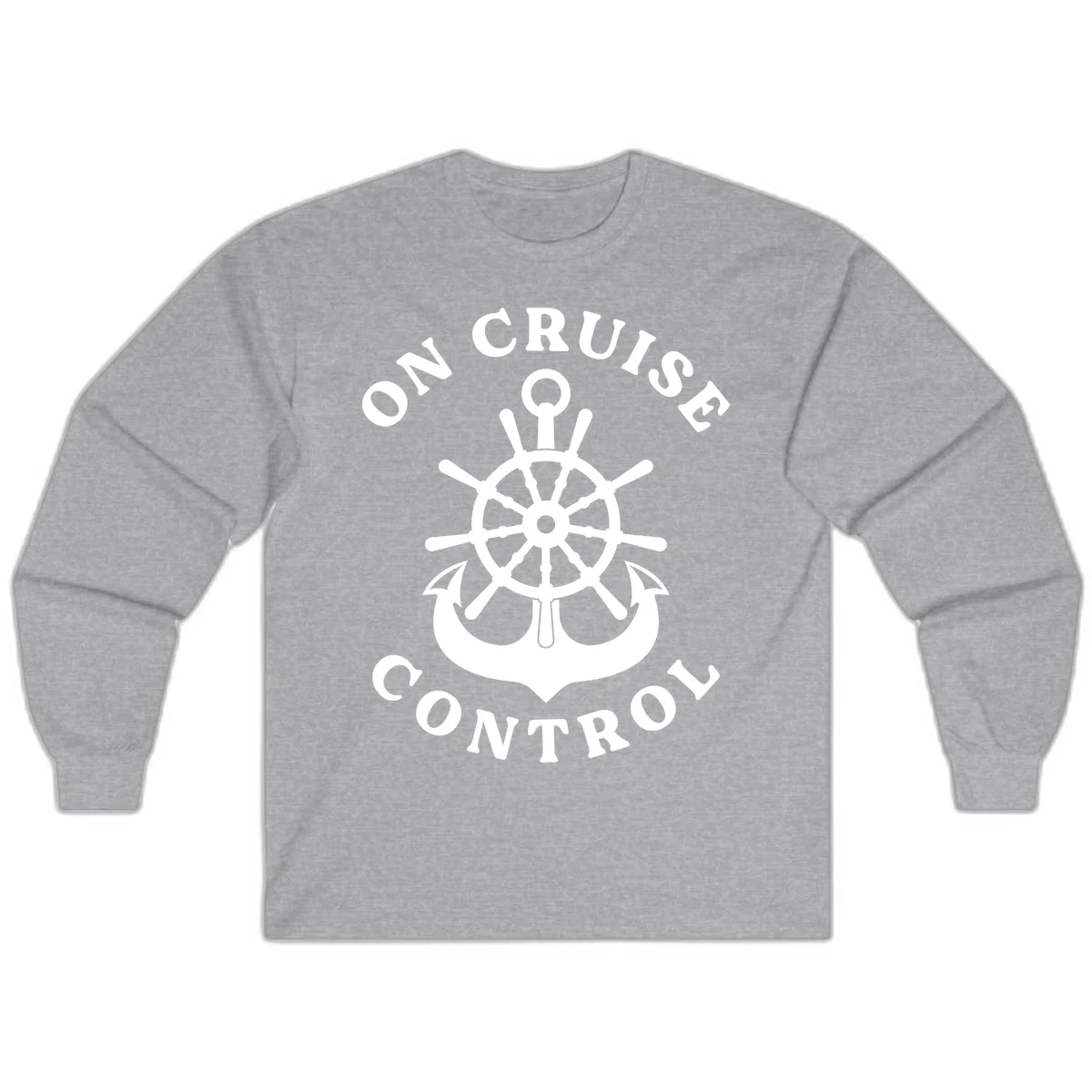 On Cruise Control Nautical Wheel Long Sleeve in Sport Grey