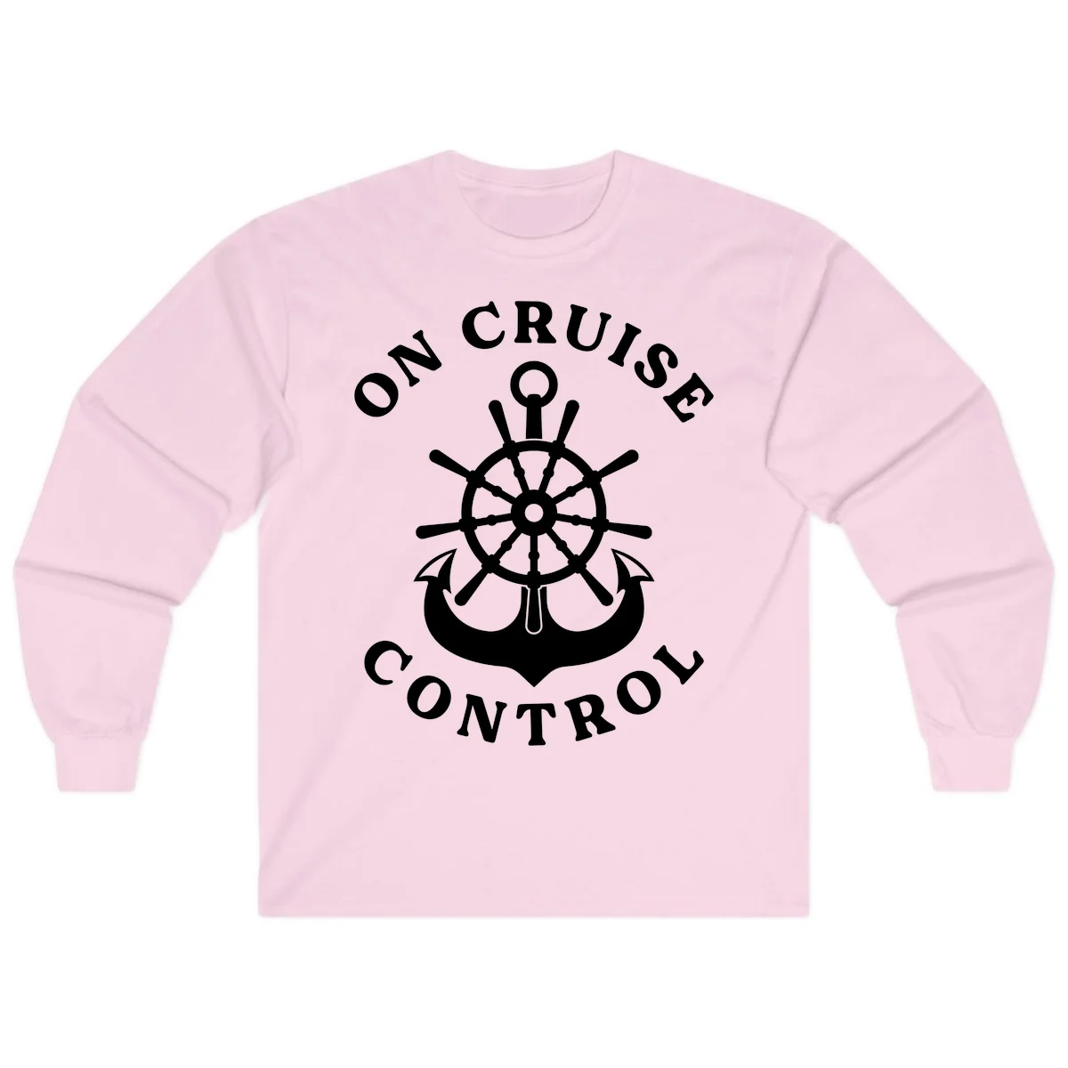On Cruise Control Nautical Wheel Long Sleeve in Light Pink