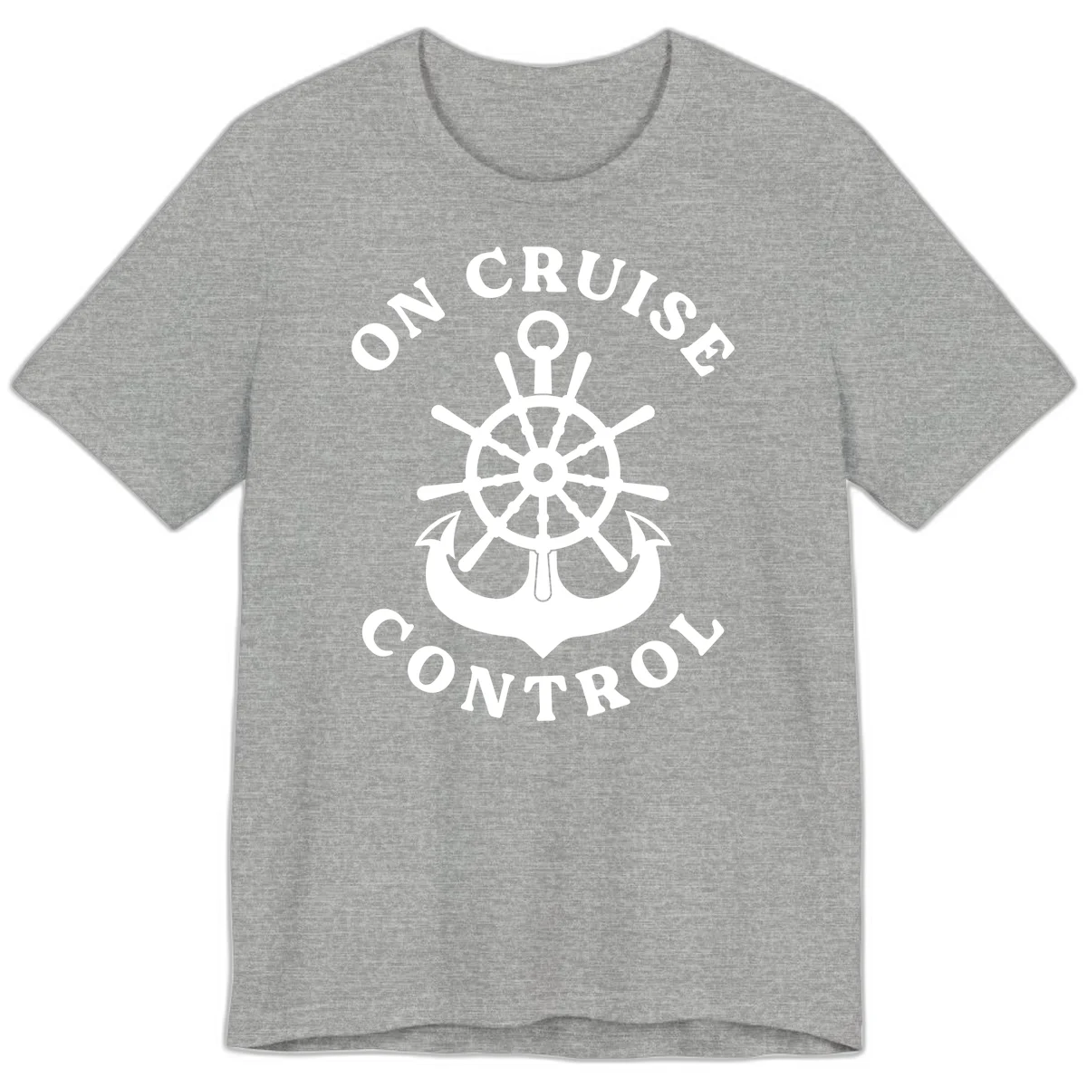 On Cruise Control Nautical Wheel Premium T-Shirt in Athletic Heather