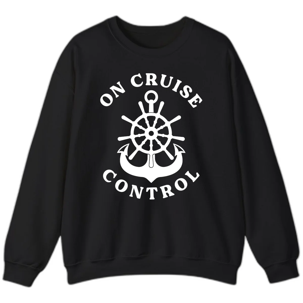 On Cruise Control Nautical Wheel Sweatshirt in Black