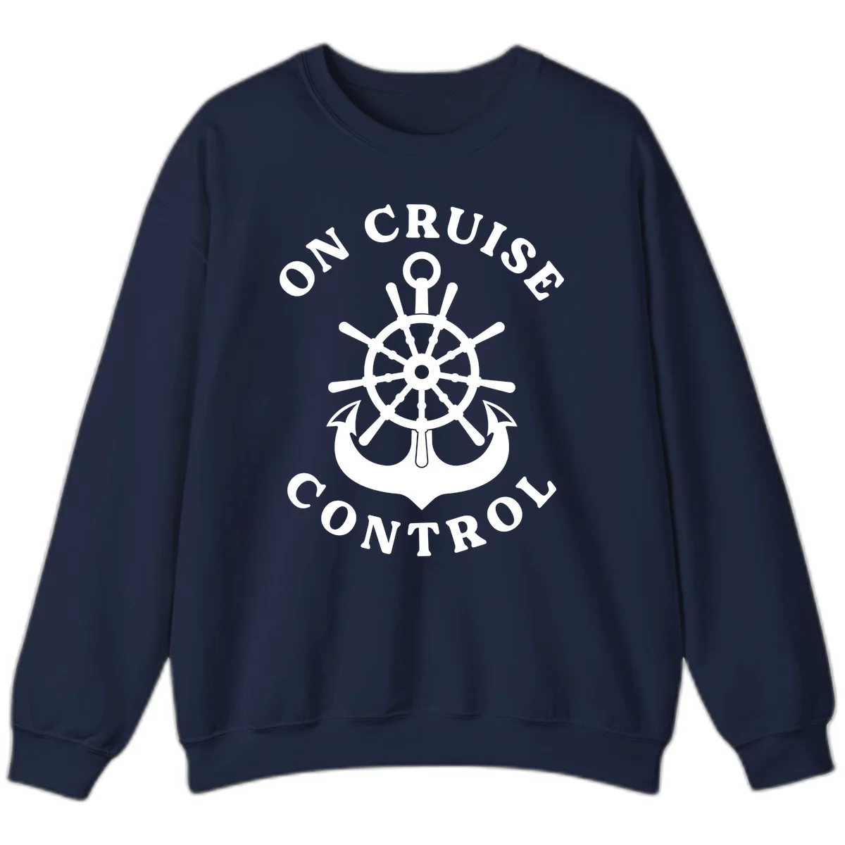 On Cruise Control Nautical Wheel Sweatshirt in Navy