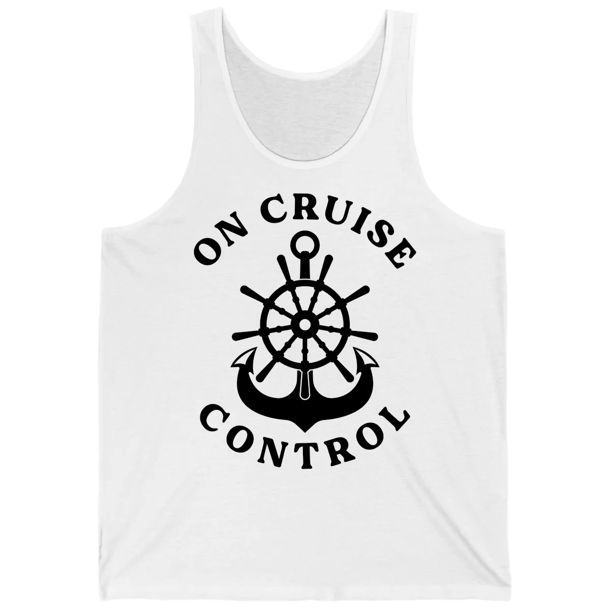 On Cruise Control Nautical Wheel Tank Top in White