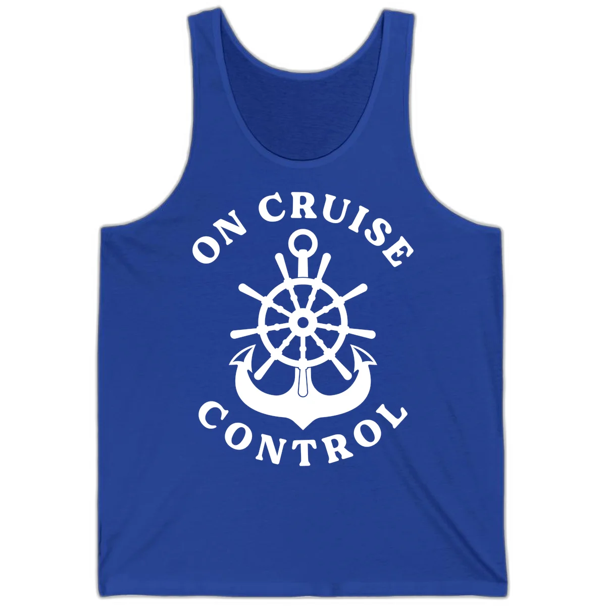 On Cruise Control Nautical Wheel Tank Top in True Royal