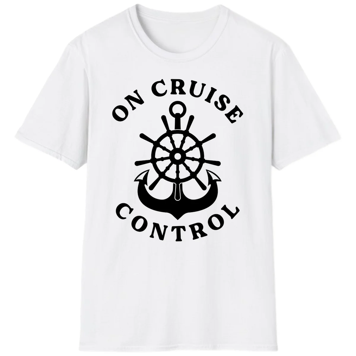 On Cruise Control Nautical Wheel T-Shirt in White