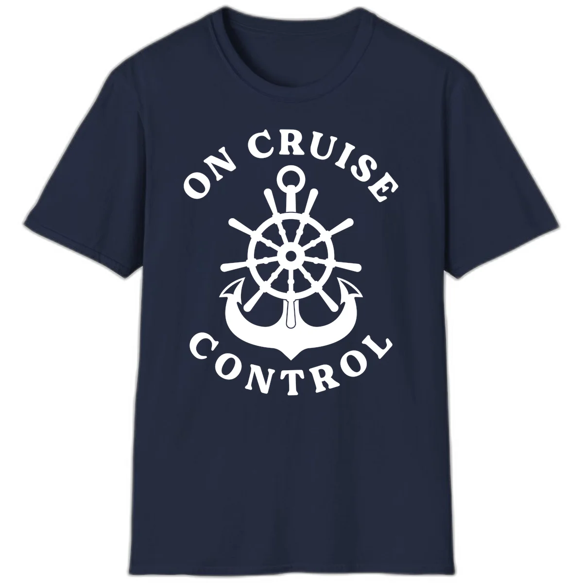 On Cruise Control Nautical Wheel T-Shirt in Navy