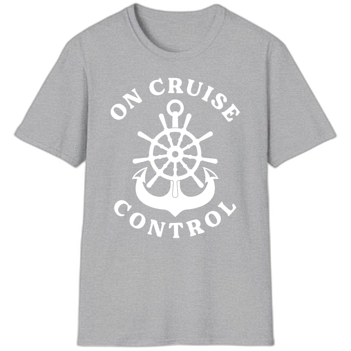 On Cruise Control Nautical Wheel T-Shirt in Sport Grey