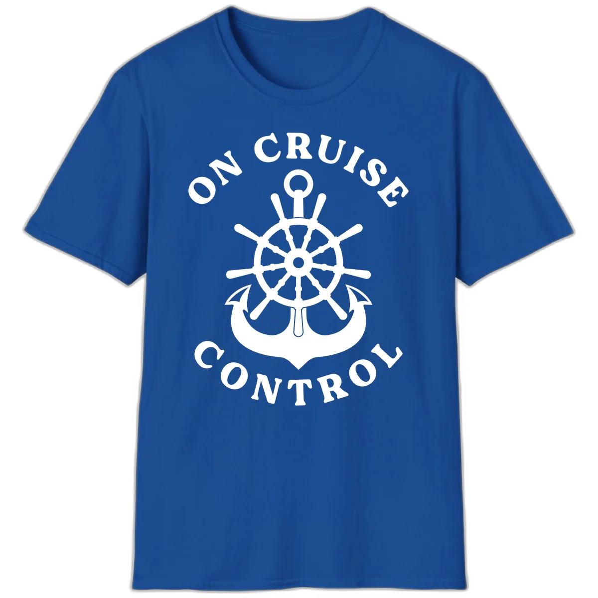 On Cruise Control Nautical Wheel T-Shirt in Royal