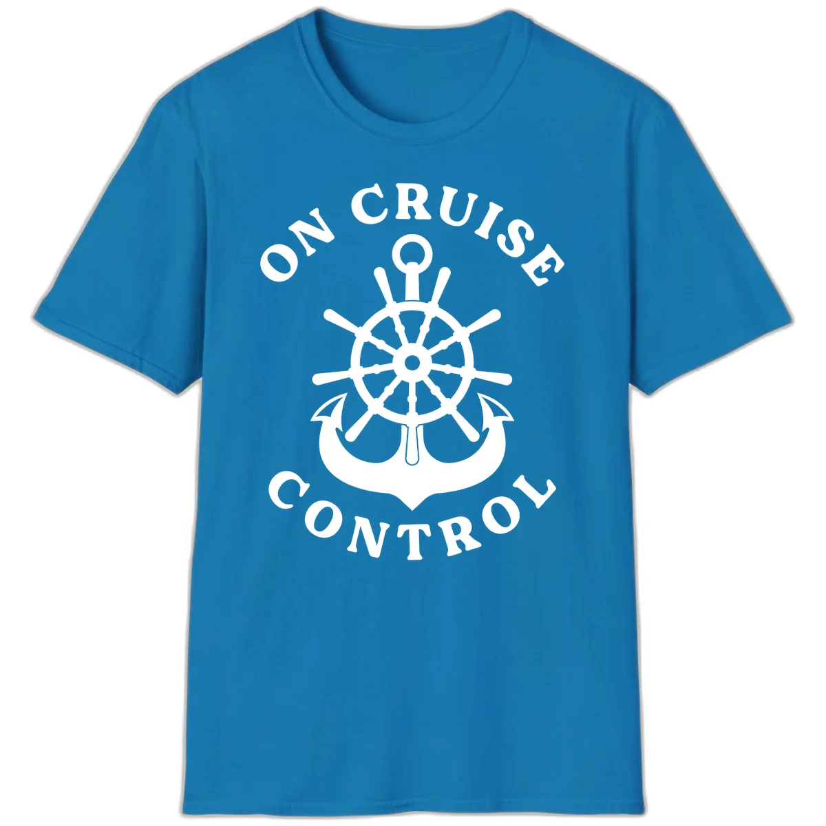 On Cruise Control Nautical Wheel T-Shirt in Sapphire