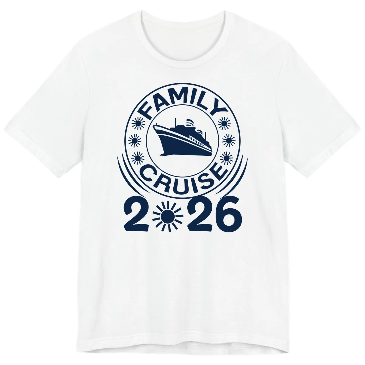 Family Cruise 2026 Badge Premium T-Shirt - Vacation Style in White