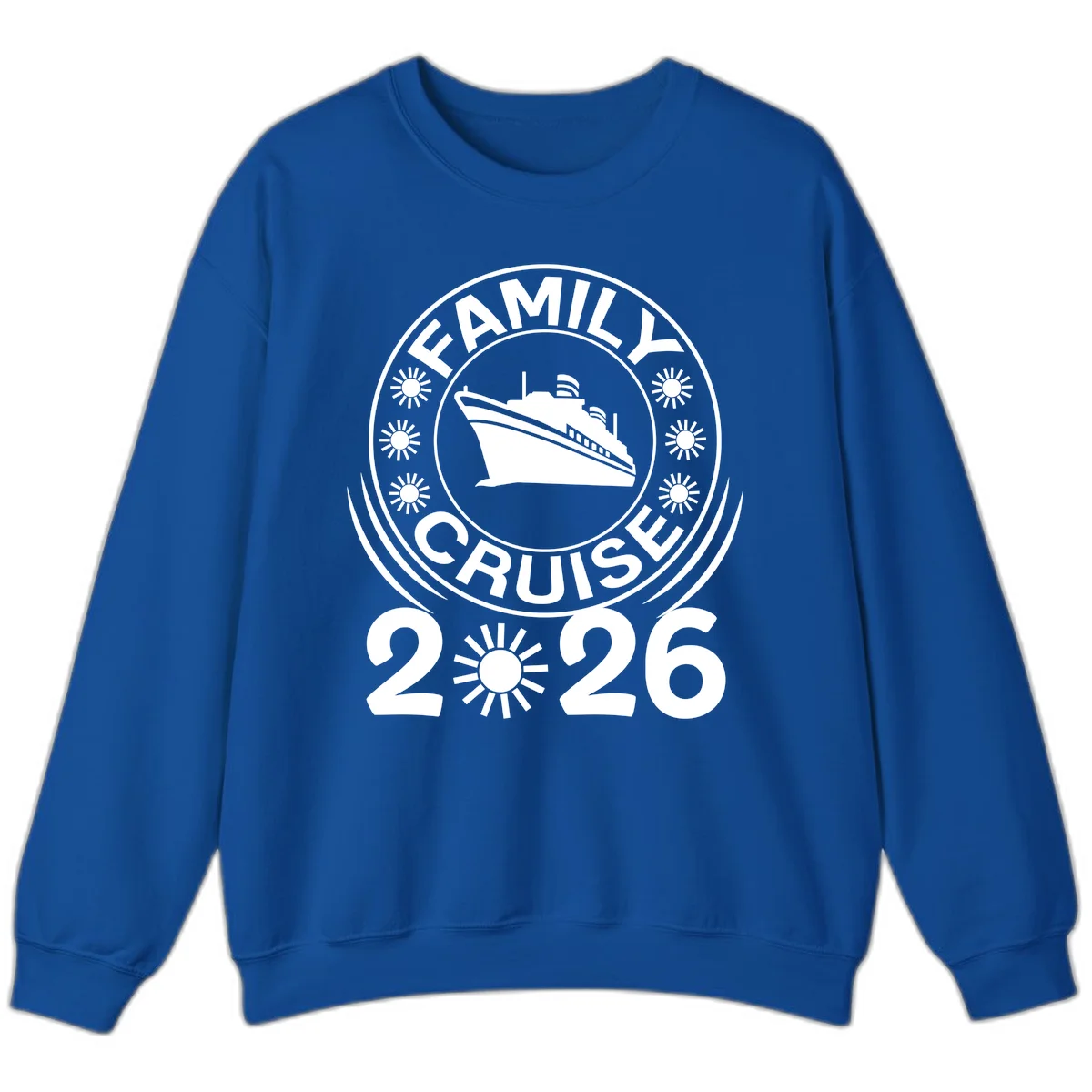 Family Cruise 2026 Badge Sweatshirt - Cozy Memories in Royal