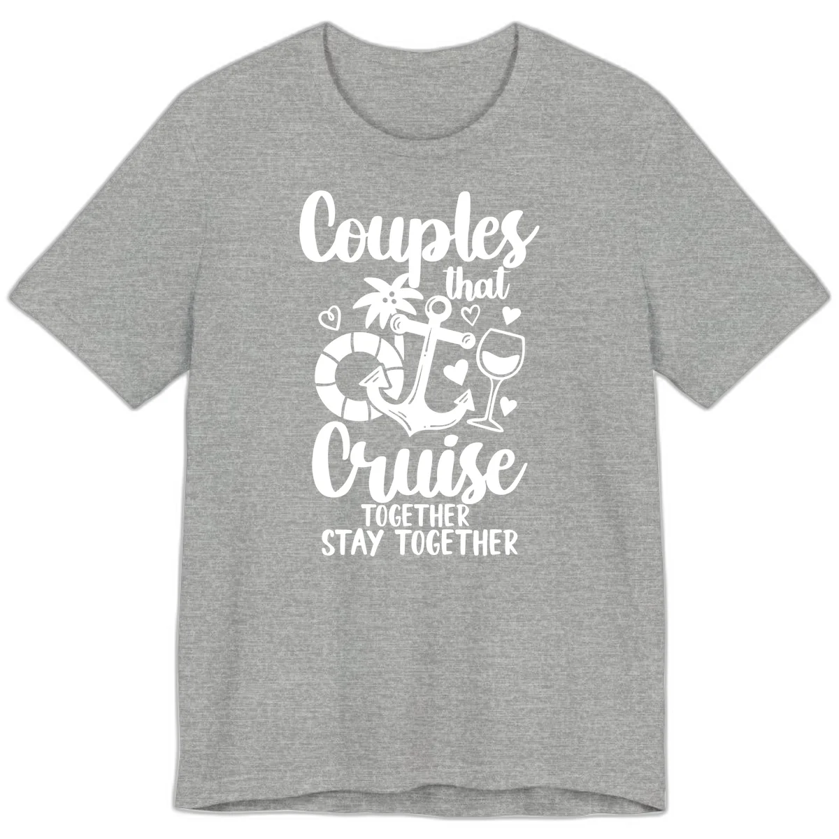 Couples That Cruise Together Premium T-Shirt in Athletic Heather