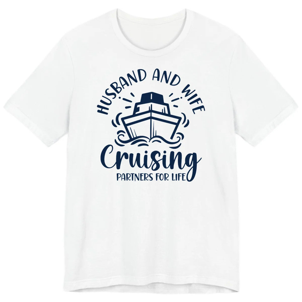 Husband And Wife Cruising Partners For Life Premium T-Shirt in White
