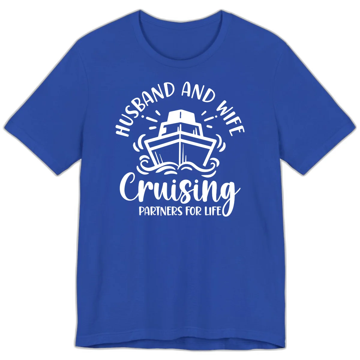 Husband And Wife Cruising Partners For Life Premium T-Shirt in True Royal