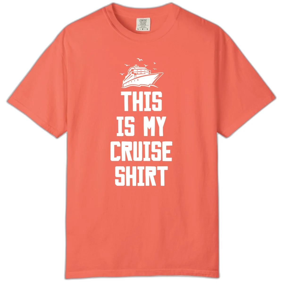 This Is My Cruise Shirt Comfort Color Tee in Bright Salmon