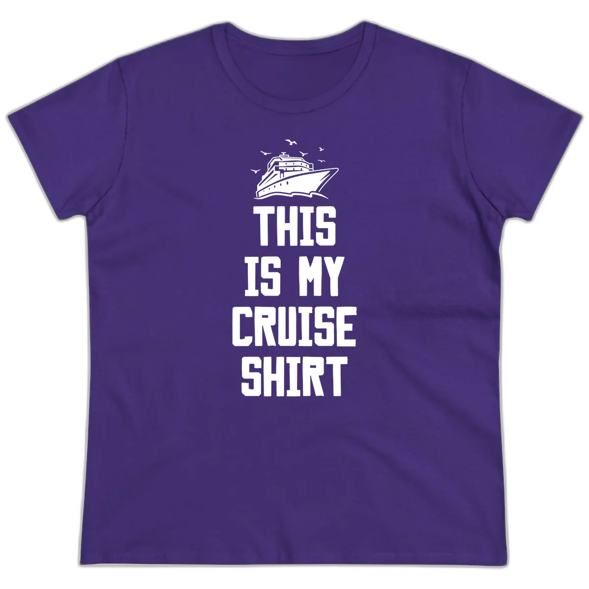 This Is My Cruise Shirt Ladies Tee in Purple
