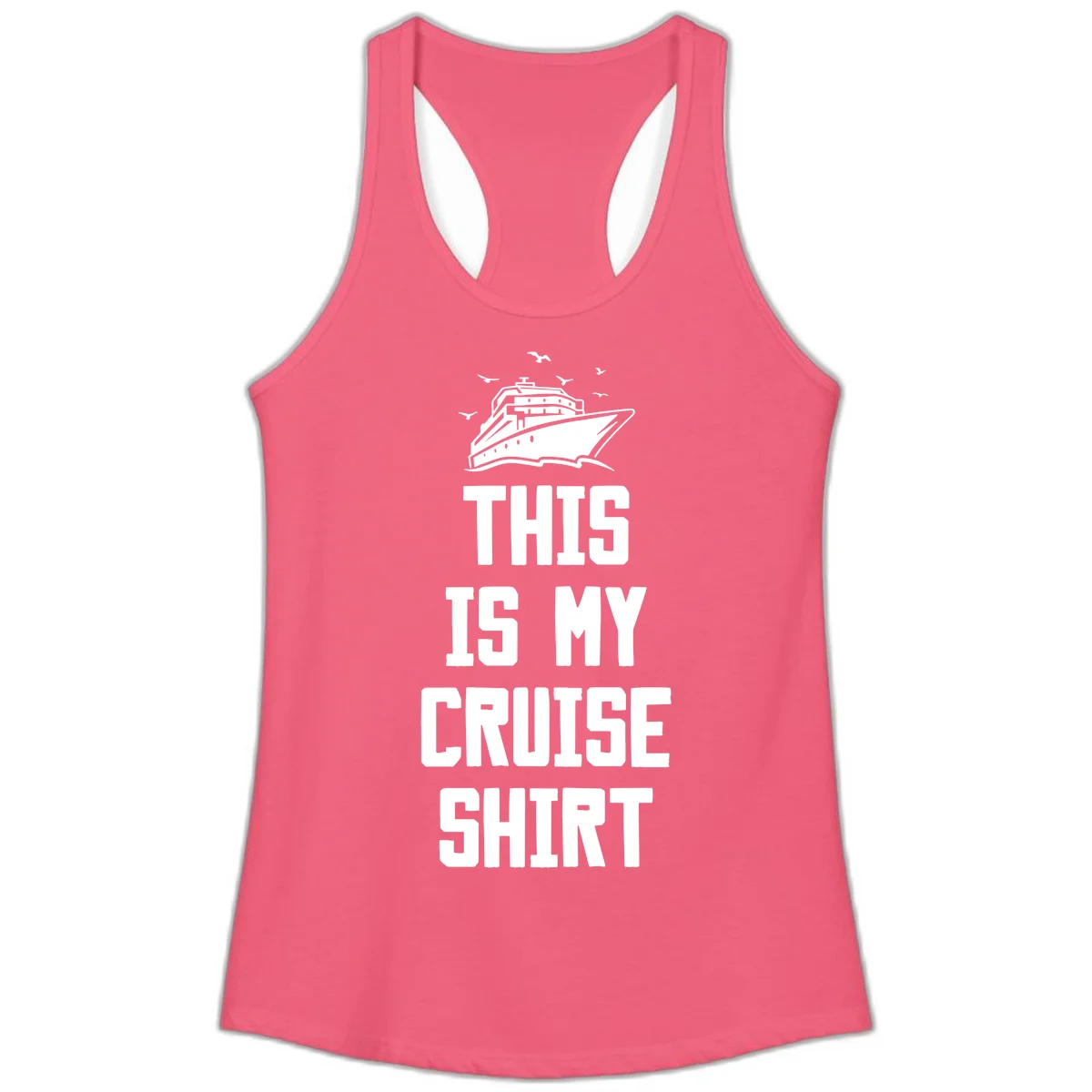 This Is My Cruise Shirt Ladies Tank in Hot Pink