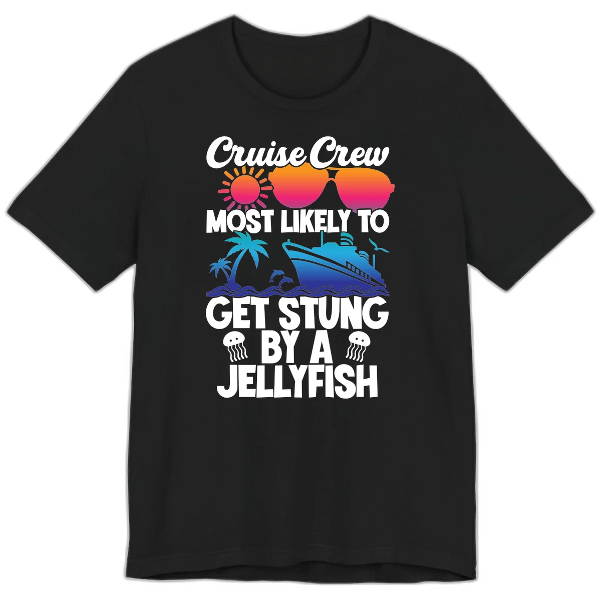 Most Likely To Get Stung By A Jellyfish Premium T-Shirt in Black