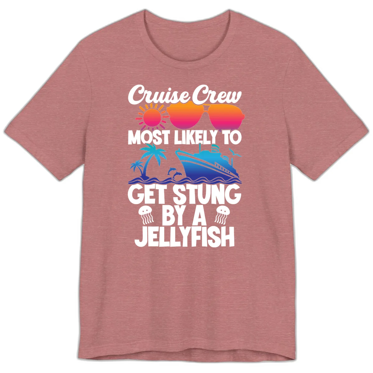Most Likely To Get Stung By A Jellyfish Premium T-Shirt in Heather Mauve