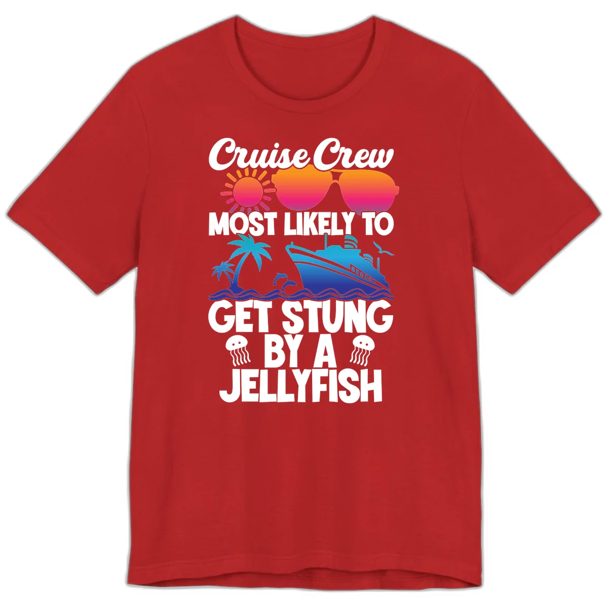 Most Likely To Get Stung By A Jellyfish Premium T-Shirt in Red