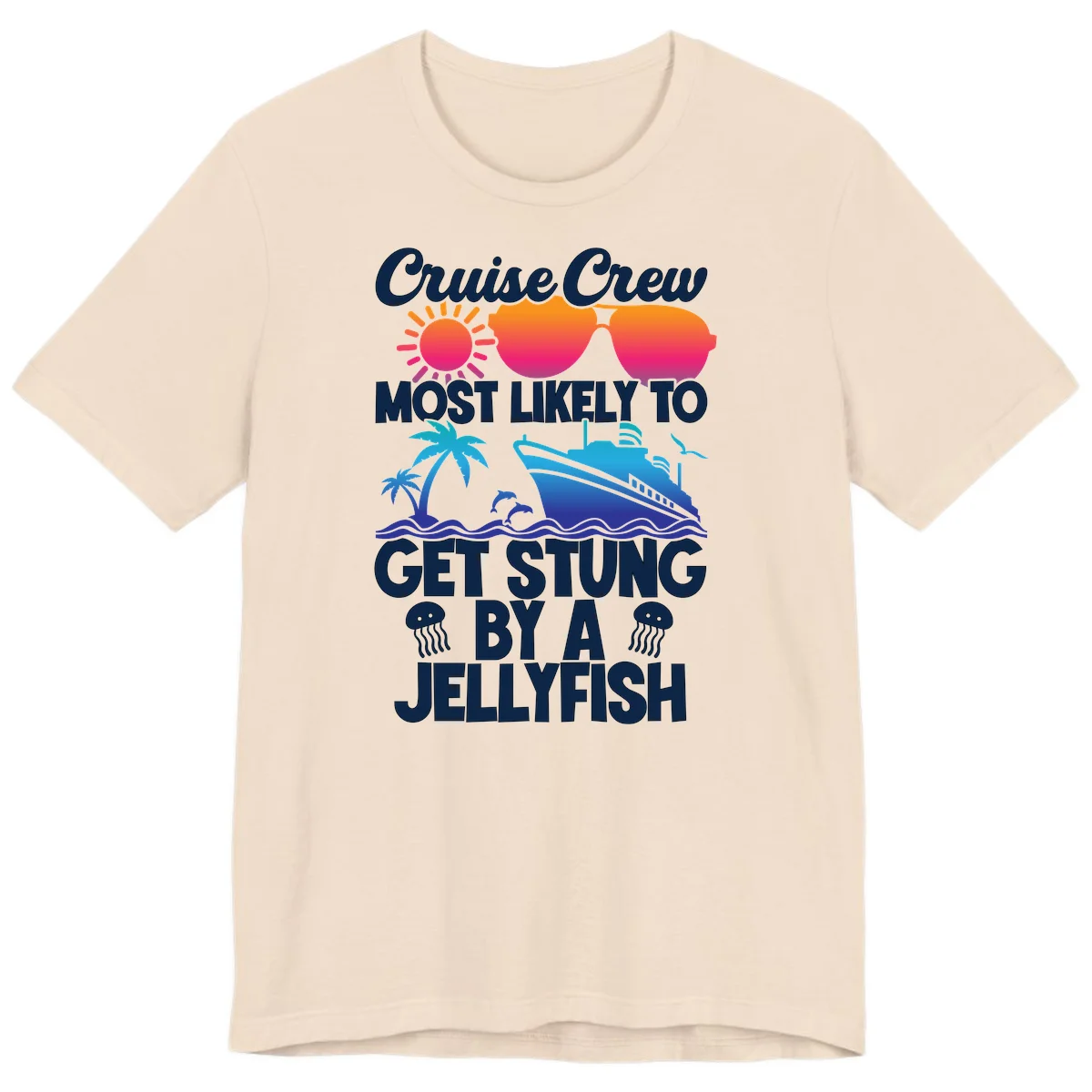 Most Likely To Get Stung By A Jellyfish Premium T-Shirt in Soft Cream